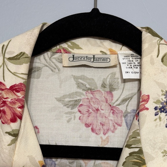Vintage jennifer james floral dress 100% Rayon size 8 made in oman. - Picture 3 of 6